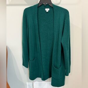 J CREW FACTORY OPEN FRONT CARDIGAN IN EXTRA SOFT YARN—SIZE M